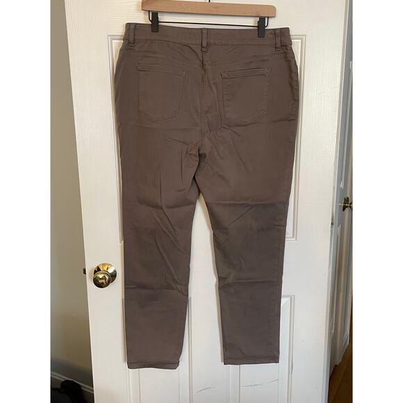 Chico's Womens Pants Size 2.5 (L/14) Stretch Cotton Rayon Spandex Brown - Picture 2 of 9